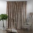 thumbnail image 3 of 3S Brother's Rice Extra Long Shiny Velvet Curtains Luxury Colors Light Blocking Hang Back Tab & Rod Pocket 1 Panel Curtain 5-30 Ft Home Décor Custom Made Drapes -Made in Turkey(52"W X 108"L), 3 of 6