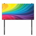 thumbnail image 3 of Abstract Headboard, Abstract Smooth Rainbow Inspired Curvy Lines Pattern Spiral Wavy Soft Spray Art, Upholstered Decorative Metal Bed Headboard with Memory Foam, Twin Size, Multicolor, by Ambesonne, 3 of 4