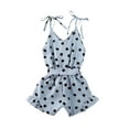 thumbnail image 6 of Kiapeise Girls Polka Dot Playsuit with Belt,Ruffles Strap Jumpsuit, 6 of 6