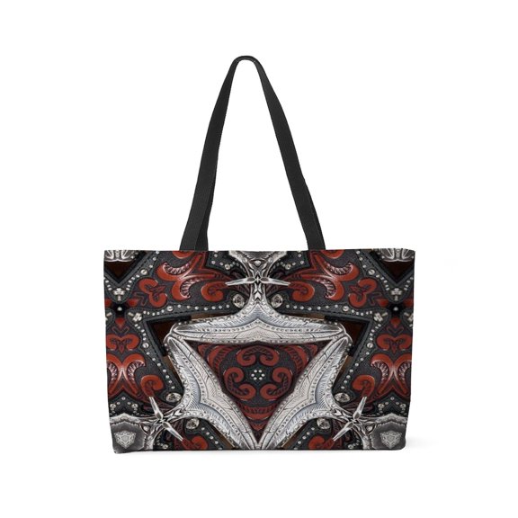 CafePress - Western Leather Rustic Cowboy - Large Weekender Tote