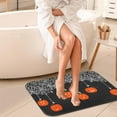 thumbnail image 2 of Halloween Bath Mat for Bathroom No Silp Pumpkin Orange Spider Web Graves Washable Cover Floor Rug Carpets Floor Mat Bathroom Decorations 18X30 for Kitchen Bedroom, 2 of 6