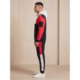 thumbnail image 4 of Men Colorblock Quarter Zip Heavy Pullover Hoodie & Jogger Set, 4 of 5