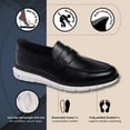 thumbnail image 2 of Marc Joseph New York Mens Hands Free Slip On Casual Loafers Shoes Lightweight Comfortable Penny Loafers for Men Black 10.5, 2 of 6