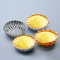 thumbnail image 3 of 6Pcs Egg Tart Molds Stainless Steel Cake Reusable Baking Molds (Assorted Color), 3 of 6