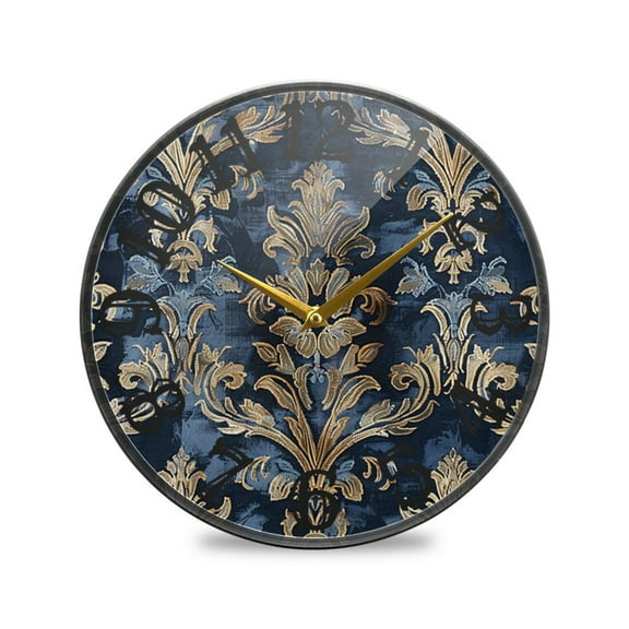 Boho Floral Wall Clock 10 Inch Silent Non Ticking Battery Operated Easy to Read for Kitchen Living Room