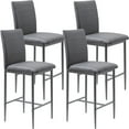 Surmoby Bar Stools Set of 4,Faux Leather Counter Height Bar Stools with