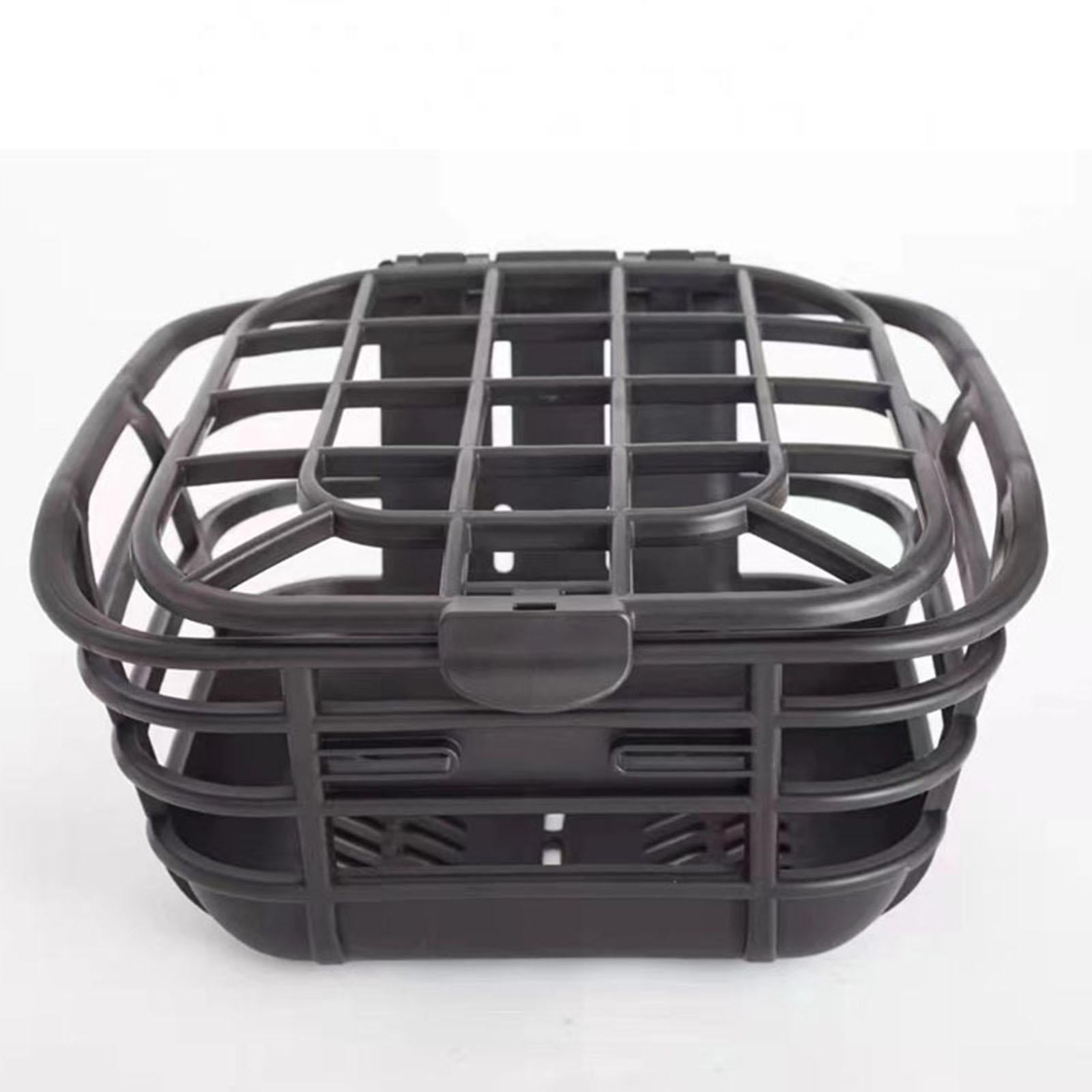 Bike Basket Front Handlebar Basket Storage Container PP Material Secure Lid for Child Outdoor Cycling