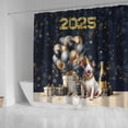 thumbnail image 4 of Happy New Year Bull Terrier Welcome 2025 Balloon Firework Party Shower Curtain Bully Dog Lovers Gifts Idea Waterproof Bathroom Bathtub Curtain - 01014, 4 of 5