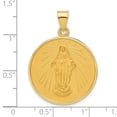 thumbnail image 2 of Auriga Fine Jewelry 14K Yellow Gold Polished and Satin Solid Miraculous Mary Plain Back Medal for Women (L- 32.5 mm, W- 24.4 mm), 2 of 6