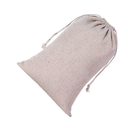 

DESTYER Cotton Linen Storage Bag Reusable Rectangular Solid Color Jewelry Underwear Cosmetic Household Drawstring Pouch Pocket 20x30cm