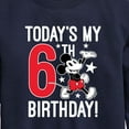 thumbnail image 3 of Mickey & Friends - Today's My 6th Birthday - Toddler And Youth Crewneck Fleece Sweatshirt, 3 of 5