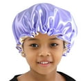thumbnail image 2 of Satin Bonnet Children‘s Sleeping Cap Soft Night Adjustable Double Sleep Cap, 2 of 3