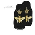 thumbnail image 6 of KAKALAD Golden Embroidery Patch Bee Crown Bee Car Seat Covers Set Vehicle Front Seats Protector 2 Pcs, 6 of 9