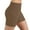 Brown, variant on ZyeKqe Biker Shorts for Women Belly Control High Waisted Yoga Shorts Stretchy Compression Tight Shorts