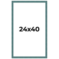 24x40 Frame Blue Rustic Barnwood Solid Wood Picture Frame Width 1.25 Inches | Interior Depth 0.5