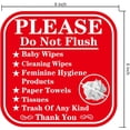 thumbnail image 2 of Please Do Not Flush Signs 6inch Please Do Not Flush Anything Except Toilet Paper Signs 12Pcs, 2 of 6