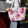 thumbnail image 7 of Xecao Peonies And Roses for versatile beach bag for women includes zipper pockets and waterproof material, ideal for vacations and adventures., 7 of 7