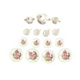 thumbnail image 2 of Mini House Tableware Set Accessory Miniature Teapot Model Kitchen Adornment 1/12 Scale Ceramic Scene Layout Dinnerware Kit Rose, 2 of 7