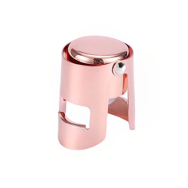 Inteprter Reemplazo de tapón de botella de champán de vino de acero inoxidable Color sólido Club restaurante tapón sellador herramienta Barra de herramientas Oro rosa