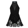thumbnail image 1 of MSemis Kids Girls Ballet Leotards Hollow Back Floral Lace Mesh Tutu Dancewear, 1 of 5
