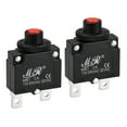 thumbnail image 1 of Interruptores automáticos térmicos 12A 125/250V CA 32V CC Interruptores de reinicio manual por botón Protectores de sobrecarga 2 Pcs, 1 of 4