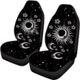 thumbnail image 6 of Qpednta Gothic Sun Moon Car Seat Covers Full Set 4 Pcs Front Seats and Rear Bench Cover Protector Removable Automotive Accessories Easy to Install Universal Fit Most Cars, 6 of 7