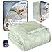 thumbnail image 3 of Thermee Micro Flannel Heated Blanket With Sherpa Back, 10-Setting Electric Full Size, Programmable, Ultra-Soft Throw, Heating Thermal - Toile Celery Green, 3 of 4
