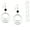 silver, black glass, variant on Color Choices Round Beaded Hoop .925 Sterling Silver Earrings - Copper