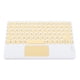 thumbnail image 2 of Teclado Bluetooth con panel táctil y teclas redondas con diseño ergonómico, conexión estable, 10 pulgadas, color amarillo, 2 of 5