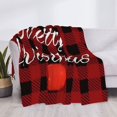 thumbnail image 4 of Manta de forro polar a cuadros navideños, súper suave y acogedora, ideal para hombres, mujeres, ancianos y niños. Características: súper suave, 40 x 30 pulgadas., 4 of 8