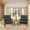 Gray, variant on 3 Pieces Patio Furniture Set,Outdoor Rocking Bistro Set Rattan Conversation with Coffee Table for Garden Balcony Backyard Poolside,White