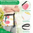 thumbnail image 4 of Yayeee Waist Apron with Pockets for Cooking Waterproof Half Server Aprons, White Grapefruit Slices, 4 of 7