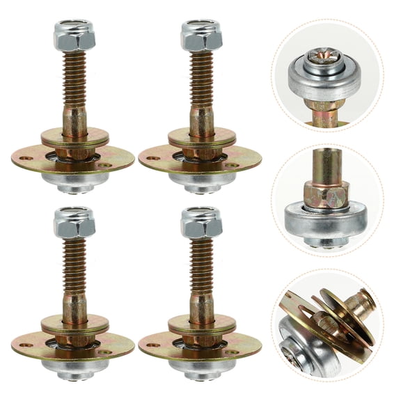 HEALEEP 4-Pack Metal Rocking Chair Bearings with Assembly Hardware for Furniture Repair and Maintenance