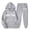Gray, variant on Wyobmus Womens 2 Piece Outfits Lounge Hoodie Sweatsuit Sets Letter Printed Long Sleeve Sweatshirt Baggy Fall Fashion Sweatpants With Pockets Black