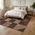 thumbnail image 3 of ODIKA 6'x9' Washable Area Rug Easy Care, Non-Shedding, Patchwork Abstract Inspired Geometric Print Alternating Round for Queen Size Bedroom Under Bed Master Suite, 3 of 7