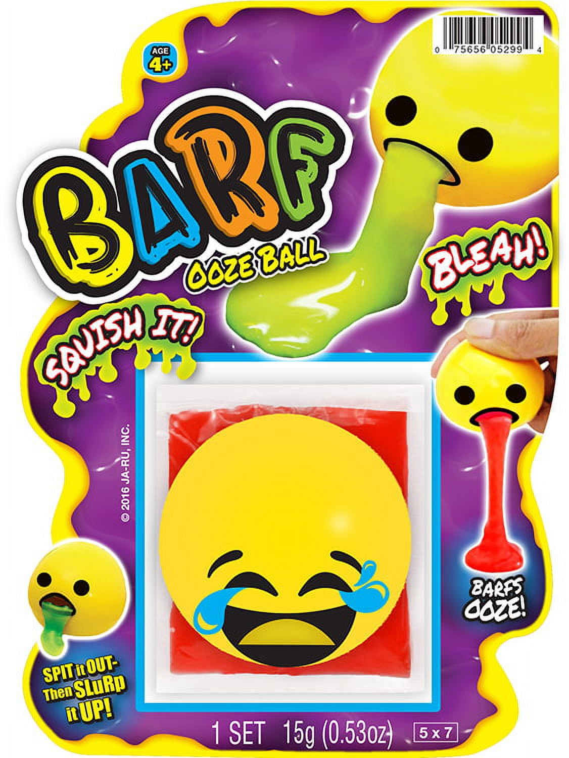 (4 pack) Ja-Ru Barf Slime Ball Novelty Toy, All Ages, TPR