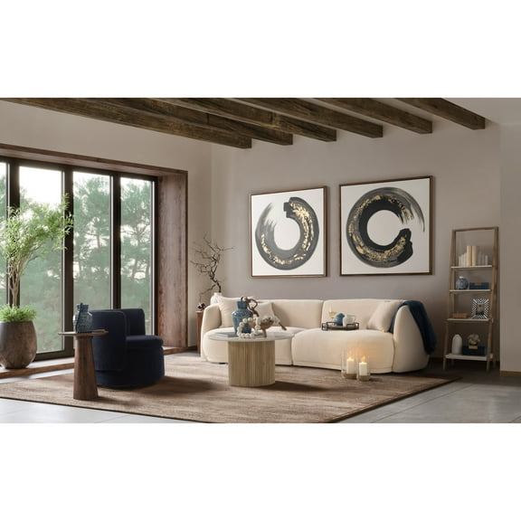 24"H Natural Acacia Wood Simple Pedestal Side Table with Minimalist Design and Ample Display Space for Living Room or Bedroom Decor