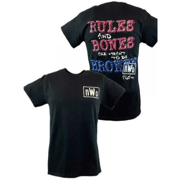 nWo Rules Bones Meant to Be Broken New World Order Mens T-shirt 4XL