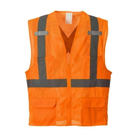 US370 5XL Atlanta Hi-Visibility Mesh Vest, Orange -