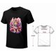 thumbnail image 4 of Cute Ccolorful Baby Tiger Tshirt Short Sleeve Lovely Baby Tiger With Flower Girl Woman Tee Top, 4 of 4