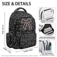 thumbnail image 7 of Yspwyqan Kids School Backpack, Black Grey Leopard Print Bow Backpack for Kids Girls, 600D Polyester Lightweight Bookbag for Preschool Kindergarten Elementary, 7 of 7