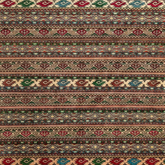 Ahgly Company Machine Washable Indoor Square Abstract Night Red Area Rugs, 3' Square
