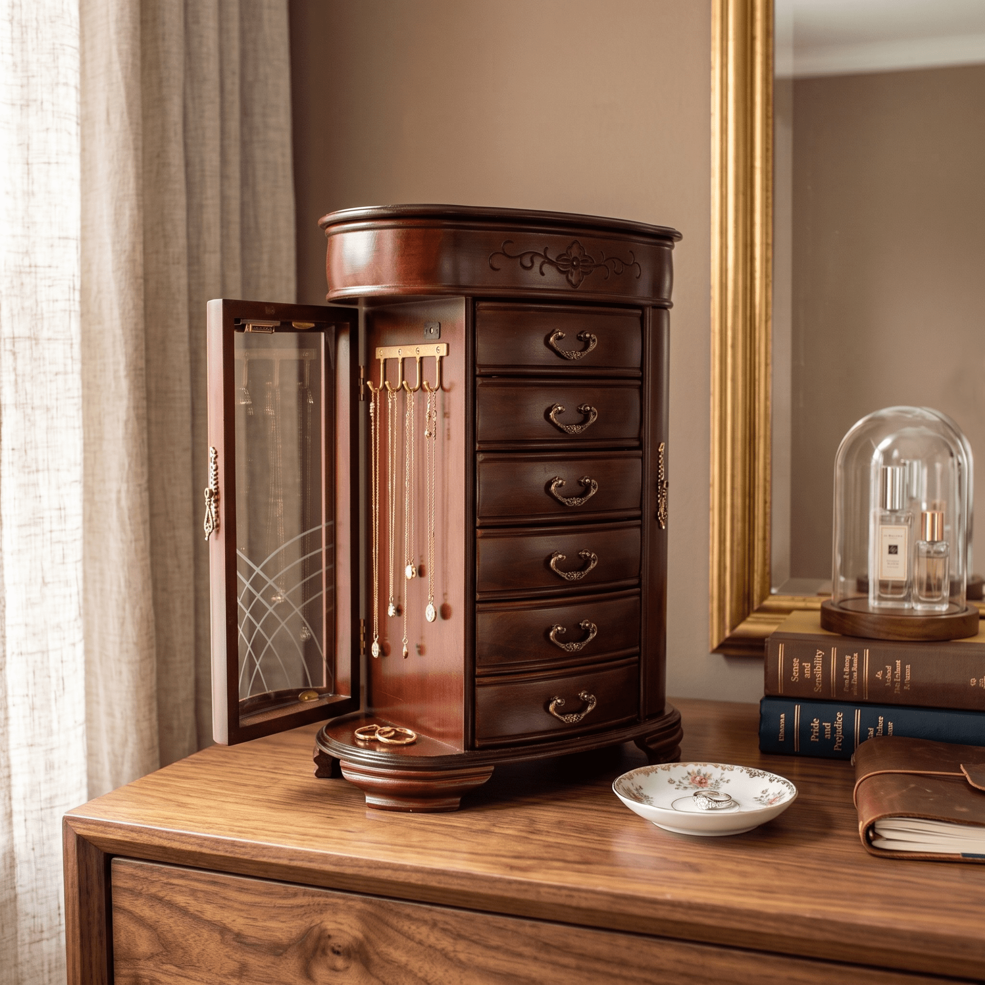 Hives & Honey Patricia Jewelry Chest, Cherry