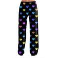 thumbnail image 7 of Hearthz Valentines Pajama Pants for Women Love Heart Graphic Women’s Pajama Pants Drawstring Wide Leg Holidays Sleeping Pants Women, 7 of 7