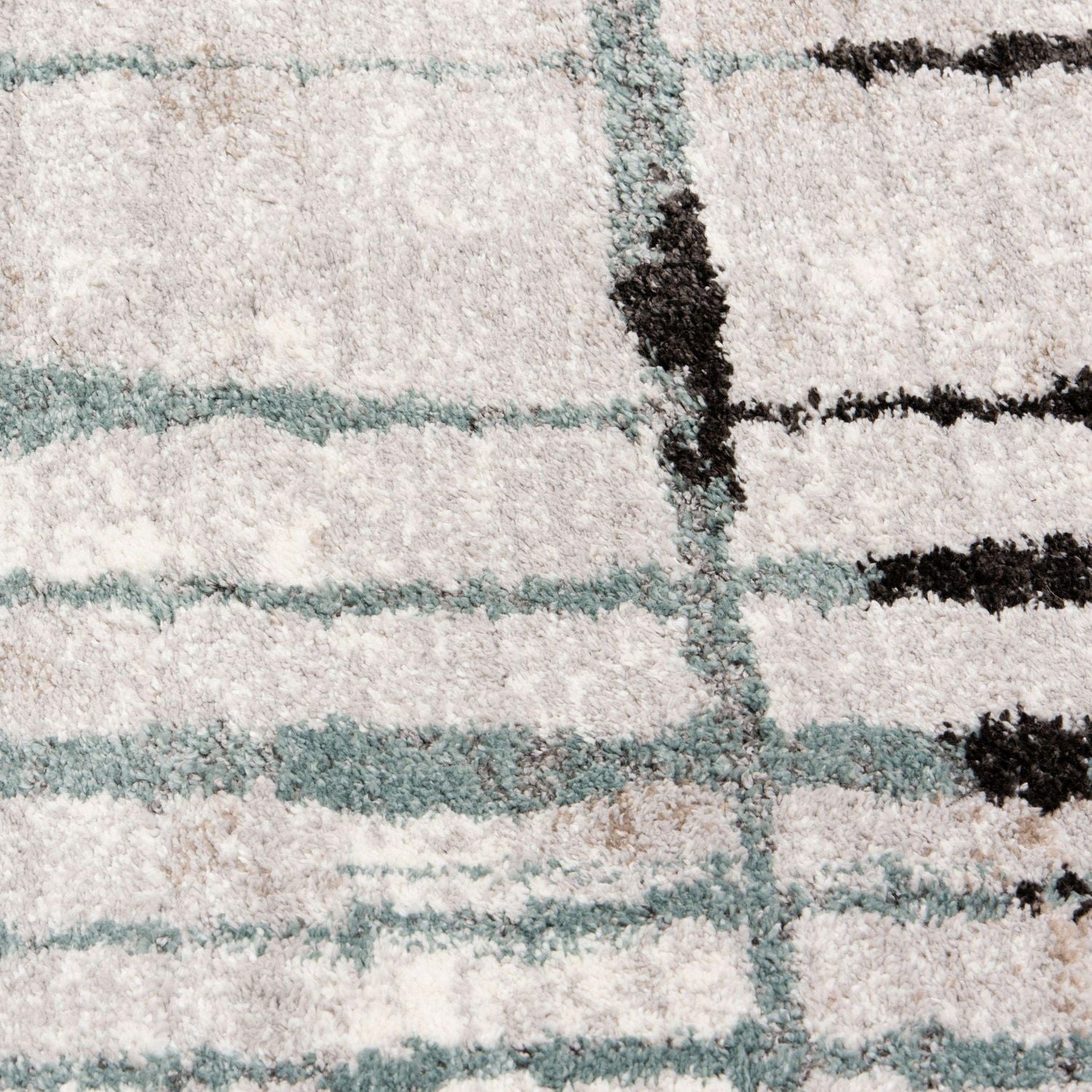 Tapis tissé gris clair et multicolore Rigton