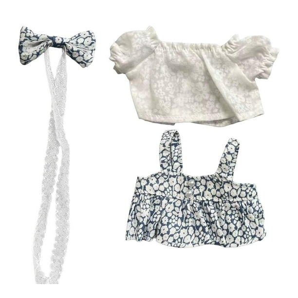 Ropa de pato de peluche para muñeca de 15 cm, accesorios de ropa de muñeca de pato lindo, para vestir azul