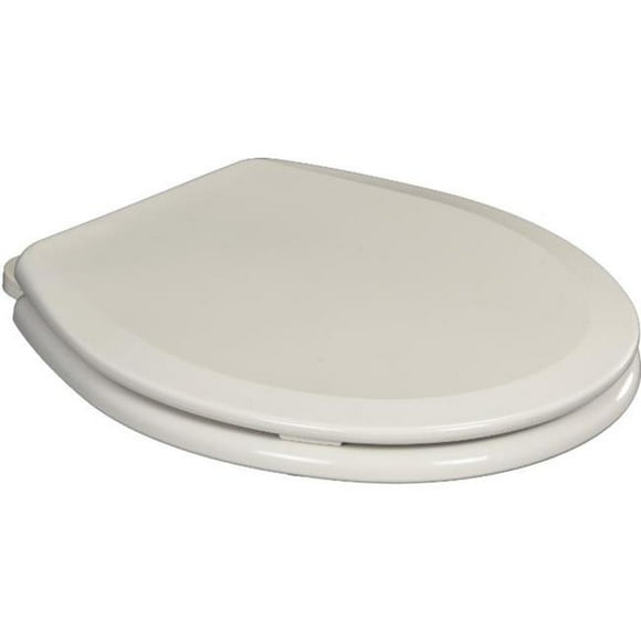 Elong Siège de Toilette Premium Blanc Mansfield en Bois avec Fermeture Sécurisée