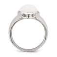 thumbnail image 2 of Sterling Silver Rhodium-plated White Agate Ring QR6296, 2 of 6