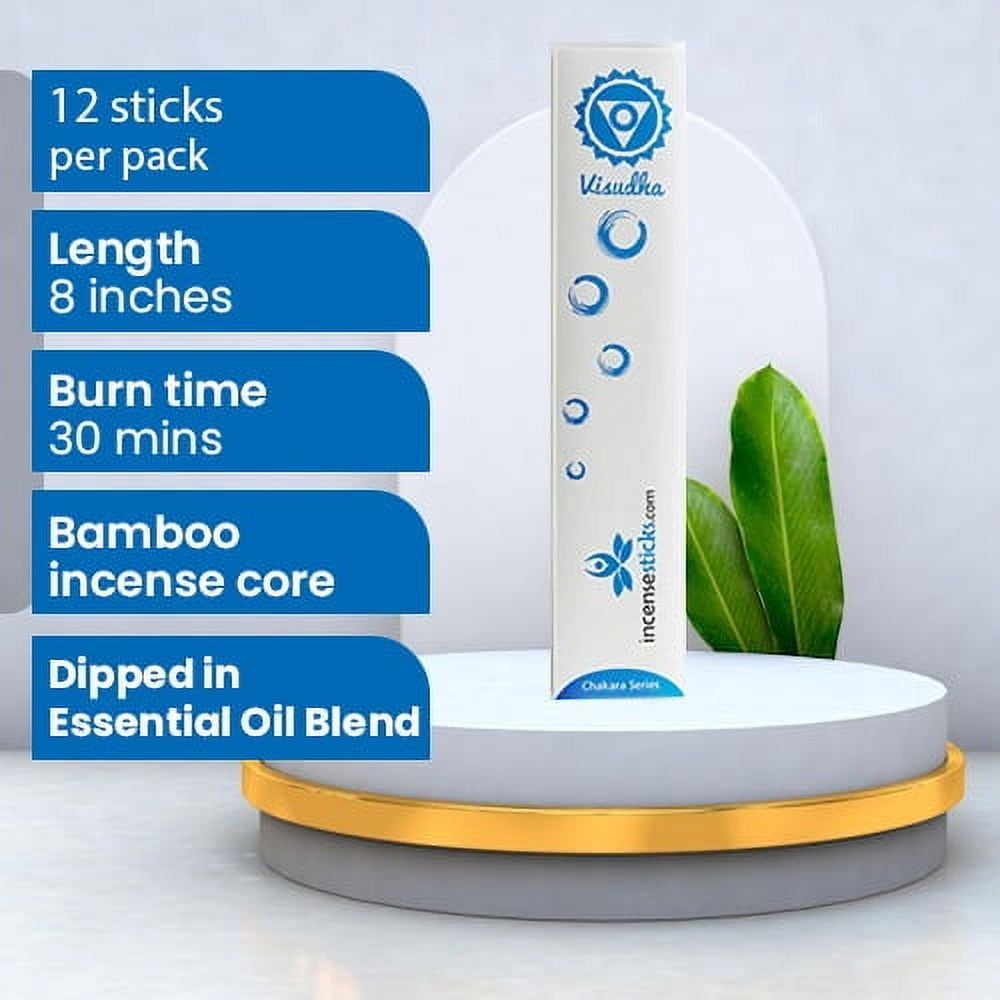 Vishuddha Incense 8" 12 Sticks - 10 Packs - 12 Incense Sticks per Pack | Bergamot-based Concoction