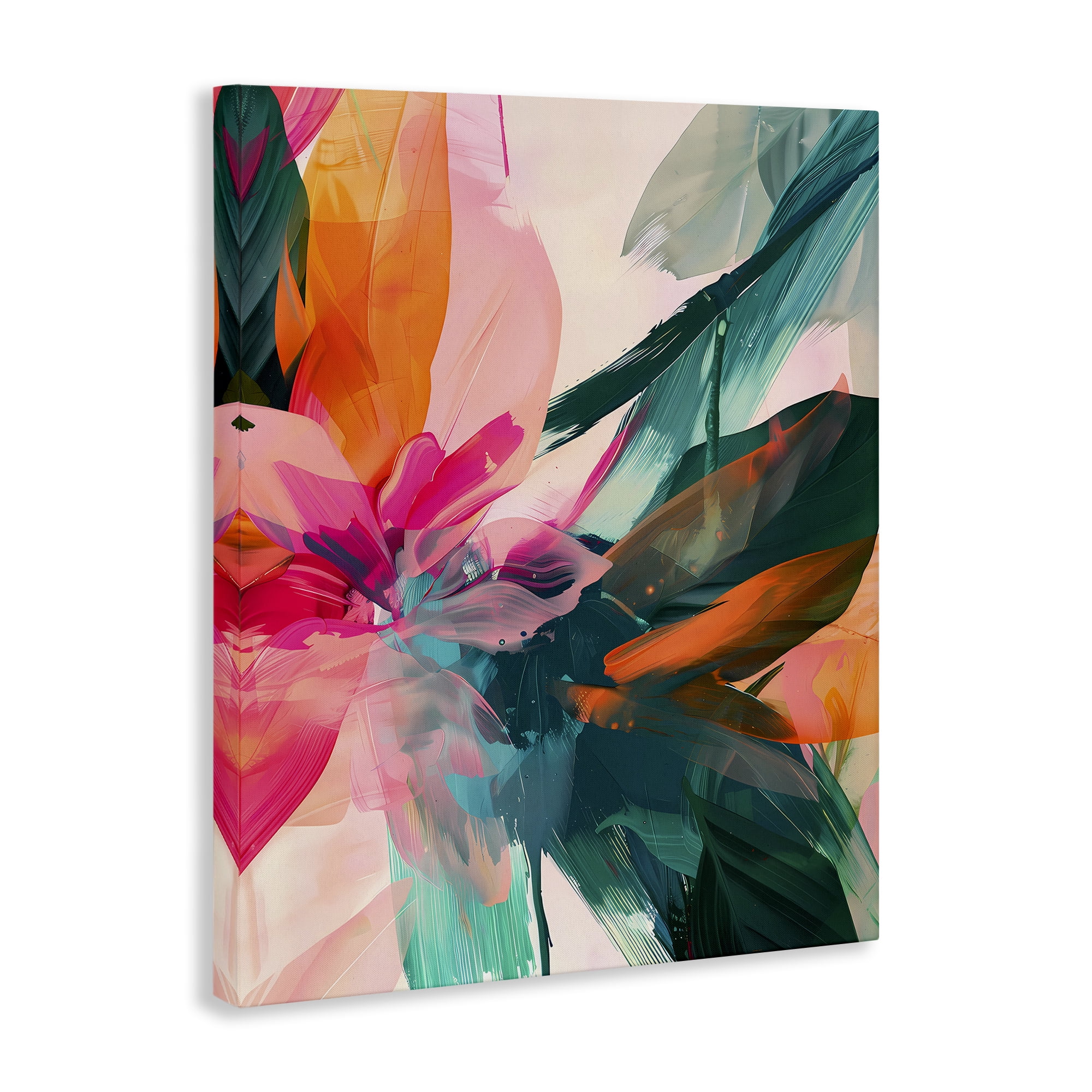 Stupell Industries Streaked Opaque Abstract Abstract Painting Wrapped Canvas Art Print Wall Art, 36 x 48